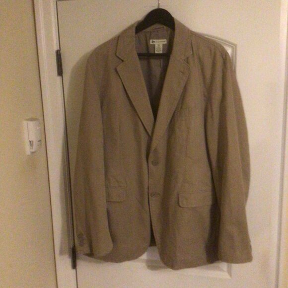 Men's Tan Blazer Cotton Summer Wear Size XXL - Picture 5 of 11